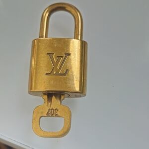 Louis Vuitton Gold Padlock with Key#  307